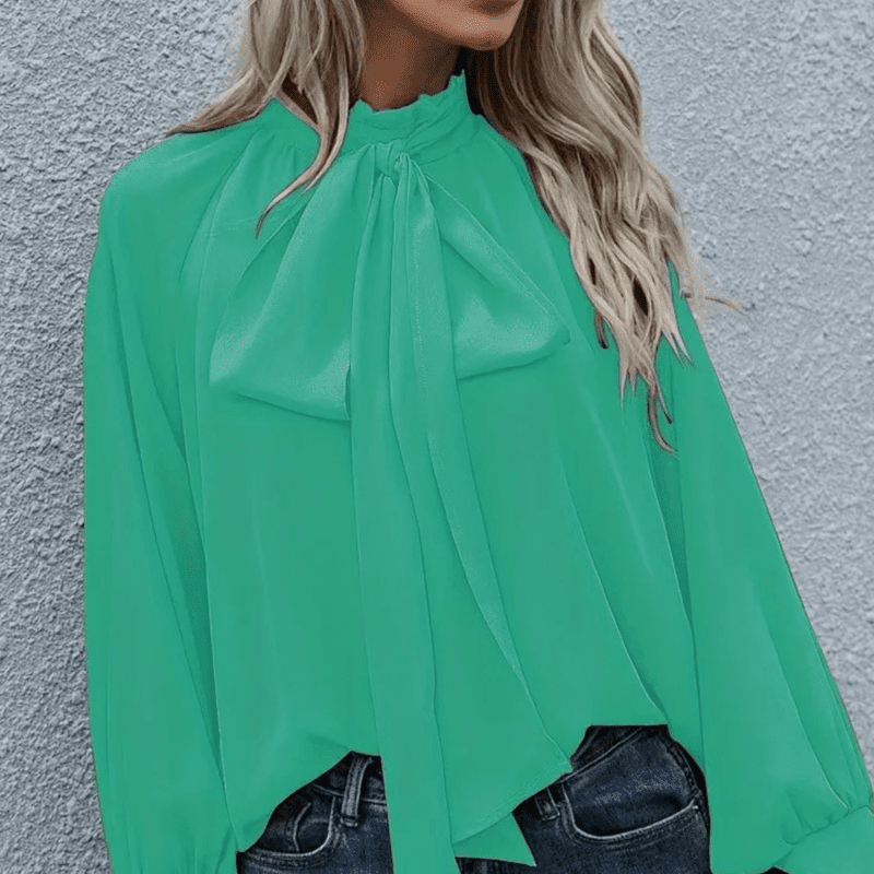 Skjortebluse Dame Casual Langærmet Polyester 3