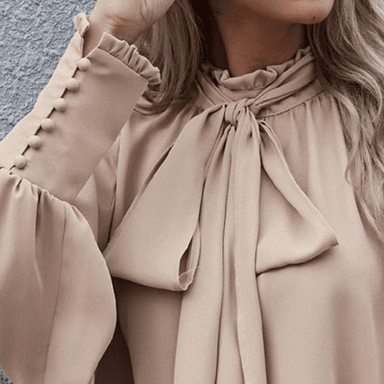 Skjortebluse Dame Casual Langærmet Polyester 5