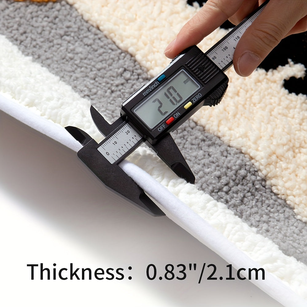 Skridsikker Bademåtte Superabsorberende til Badeværelset med Moderne Design 3