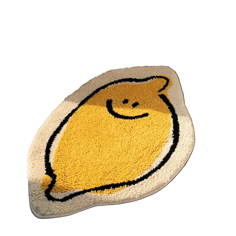 Skridsikker Badetæppe med Citrondesign til Hjemmet 0