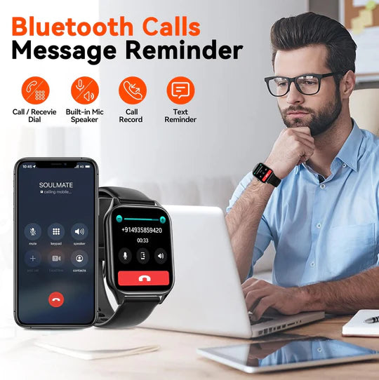 Smartwatch med Glukoseovervågning og Aktivitetssporing 5