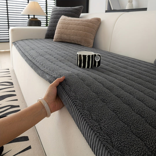 Sofa Betræk Skridsikkert Tykt Plys Indendørs Design 1