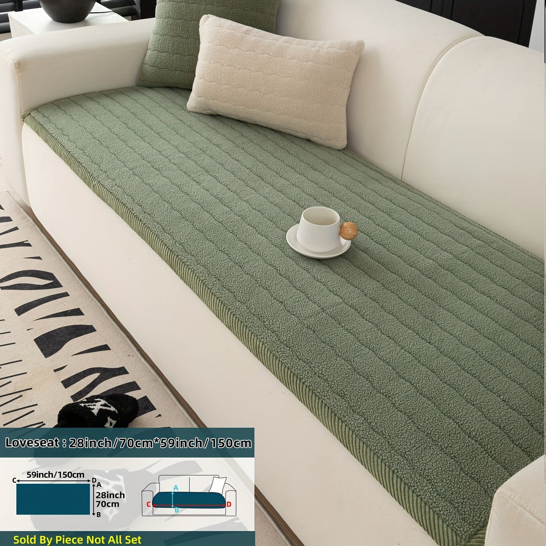 Sofa Betræk Skridsikkert Tykt Plys Indendørs Design 12