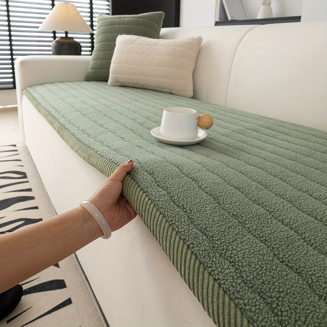 Sofa Betræk Skridsikkert Tykt Plys Indendørs Design 4