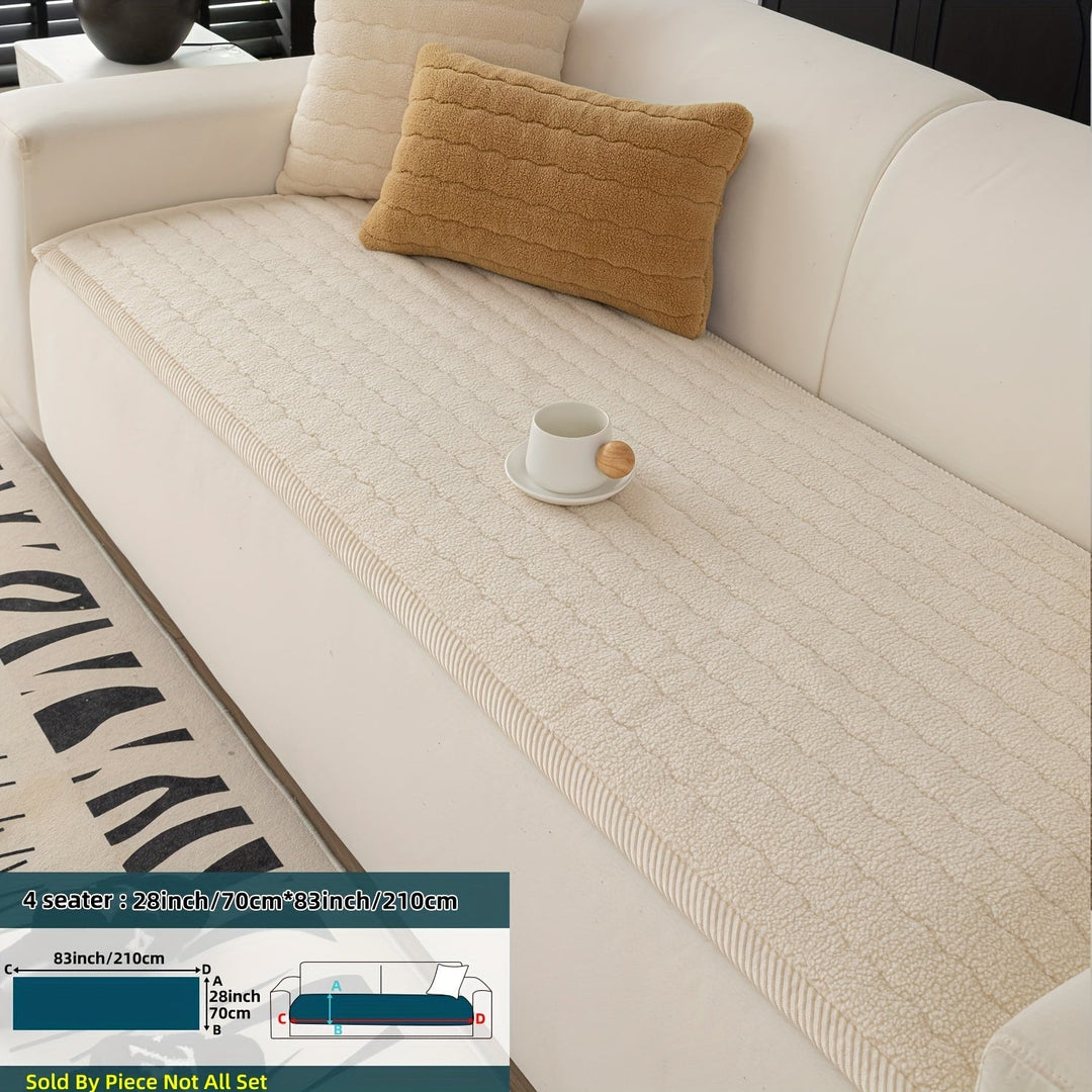 Sofa Betræk Skridsikkert Tykt Plys Indendørs Design 7