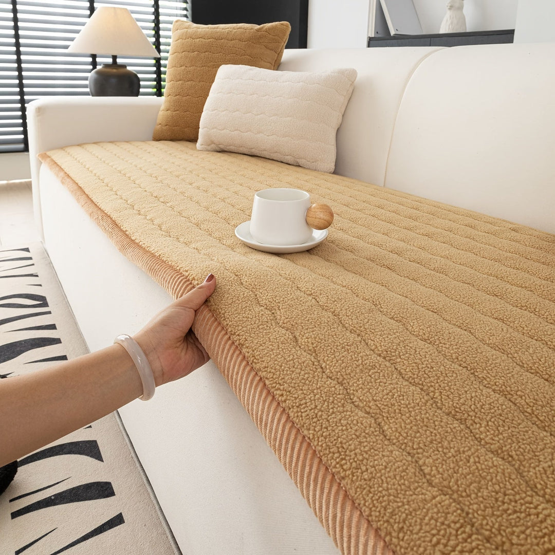 Sofa Betræk Skridsikkert Tykt Plys Indendørs Design 8