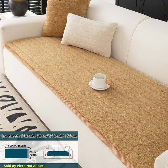 Sofa Betræk Skridsikkert Tykt Plys Indendørs Design 9