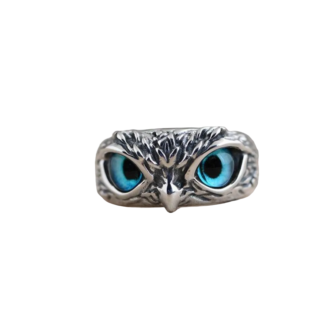 Sølv Charm Ring med Ugle Design 0
