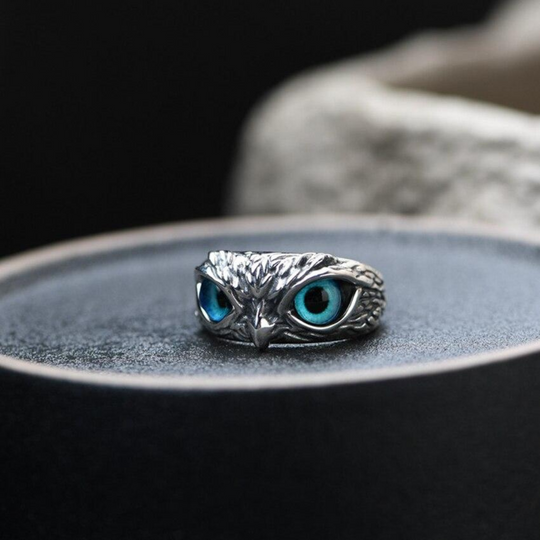 Sølv Charm Ring med Ugle Design 2