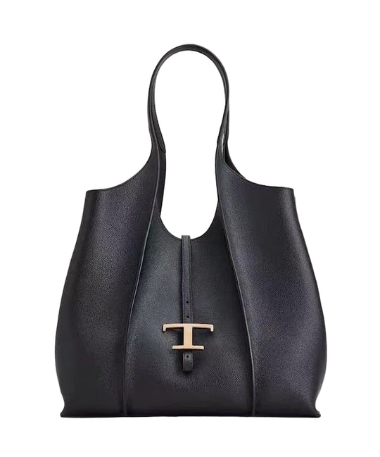 Sort Håndtaske med Stor Kapacitet 0