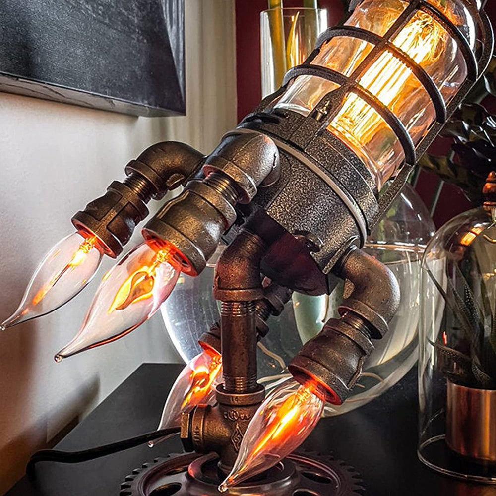 Steampunk Raket Lampe