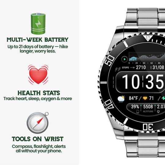 Taktisk Smartwatch med GPS og Sundhedsovervågning 8
