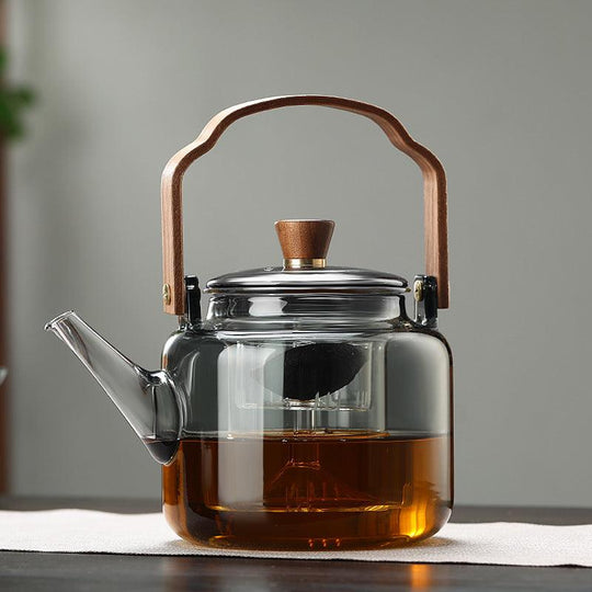 Teekande i Glas og Træ Design Moderne 0