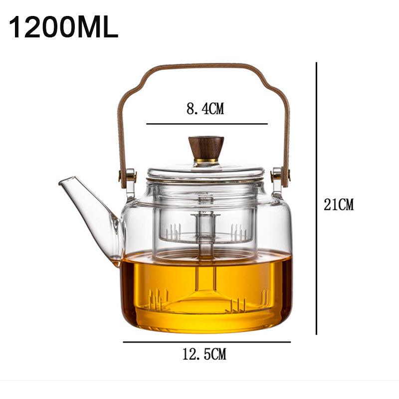 Teekande i Glas og Træ Design Moderne 7