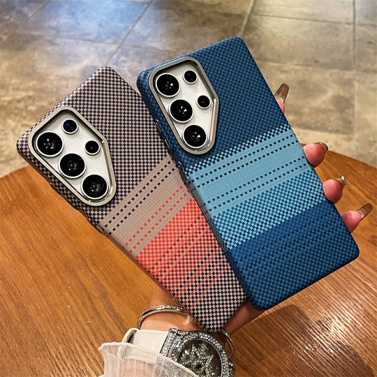 Telefoncover til Samsung Galaxy S25/S26 Ultra Farverigt Design Med Stribet Tekstur 2