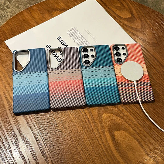 Telefoncover til Samsung Galaxy S25/S26 Ultra Farverigt Design Med Stribet Tekstur 5
