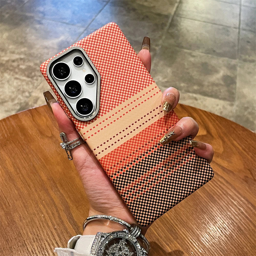 Telefoncover til Samsung Galaxy S25/S26 Ultra Farverigt Design Med Stribet Tekstur 7