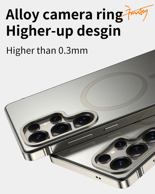 Telefoncover til Samsung Galaxy S25 Ultra Metal Design med Magnetisk Opladningsring 0