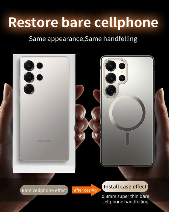 Telefoncover til Samsung Galaxy S25 Ultra Metal Design med Magnetisk Opladningsring 2
