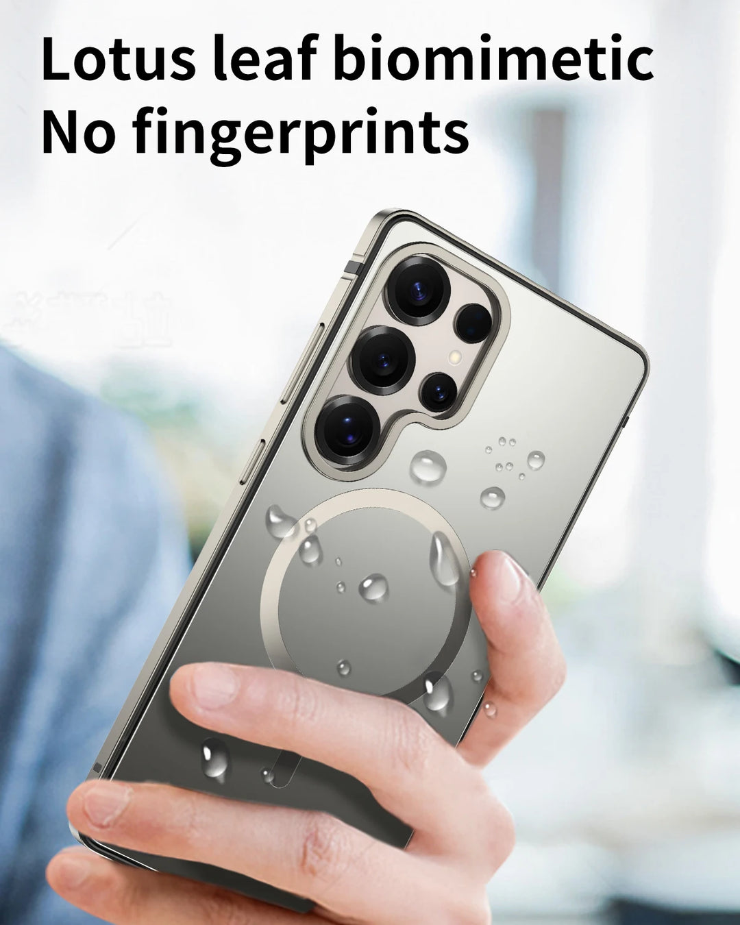 Telefoncover til Samsung Galaxy S25 Ultra Metal Design med Magnetisk Opladningsring 5