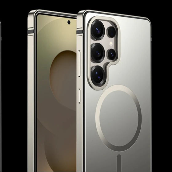Telefoncover til Samsung Galaxy S25 Ultra Metal Design med Magnetisk Opladningsring 7