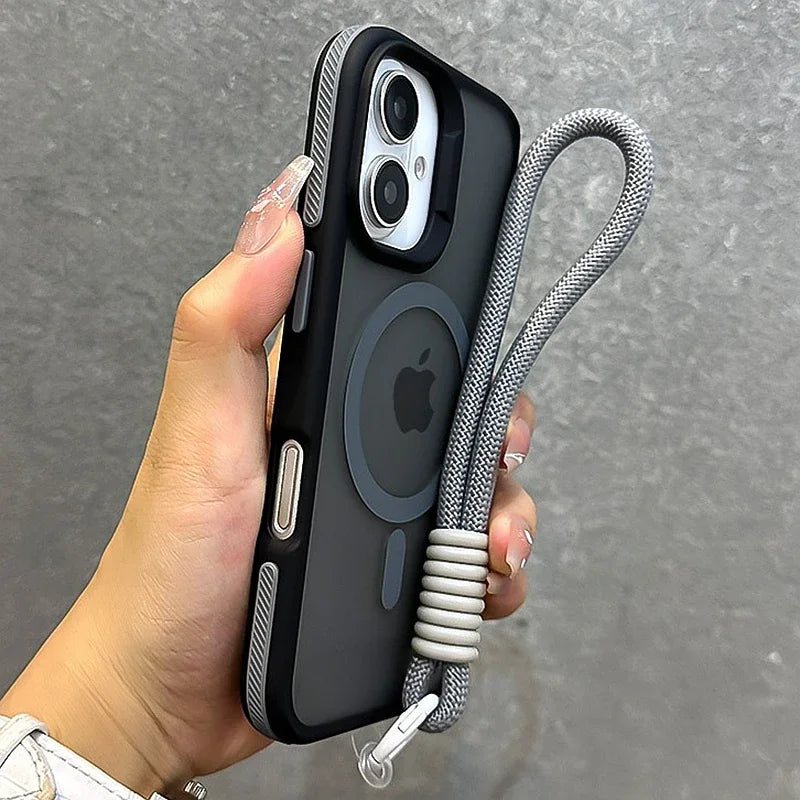 Telefoncover til iPhone med Lanyard og Magnetisk Design 0
