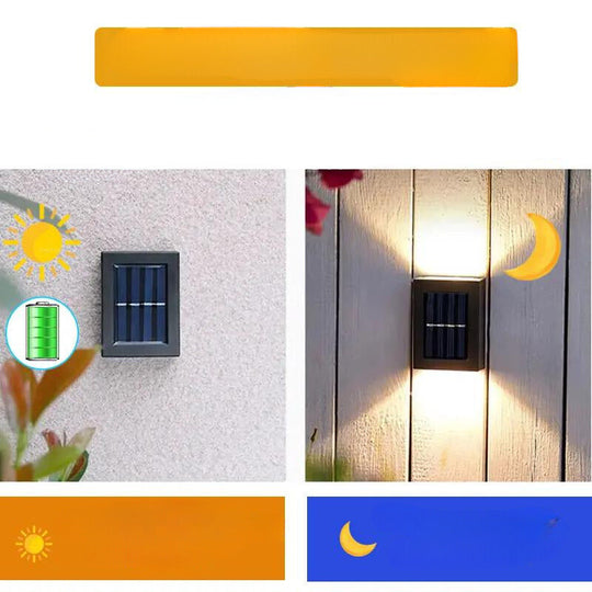 Terrassevæglampe med Solenergi 6