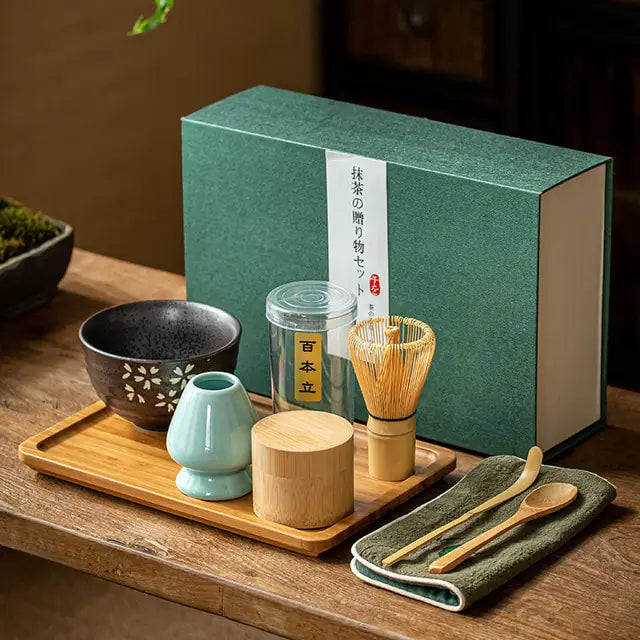Traditionelt Matcha Gavesæt til Te Ceremonier 8