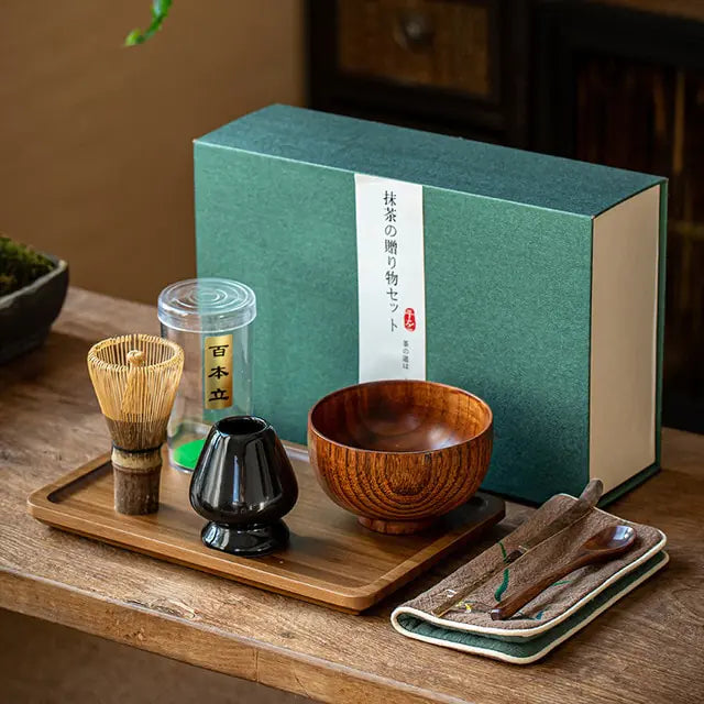 Traditionelt Matcha Gavesæt til Te Ceremonier 9