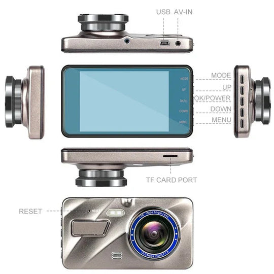 Trådløst Dash-Kamera Med Front- Og Bagkamera 1080p Ultra HD 2