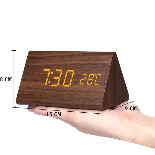 Træeffekt Vækkeur med LED Display 2