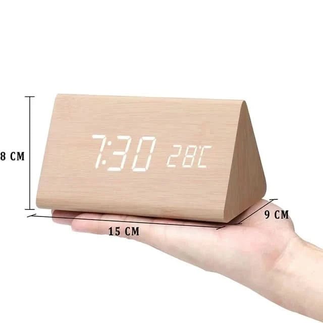 Træeffekt Vækkeur med LED Display 4