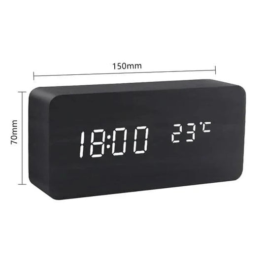 Træeffekt Vækkeur med LED Display 5