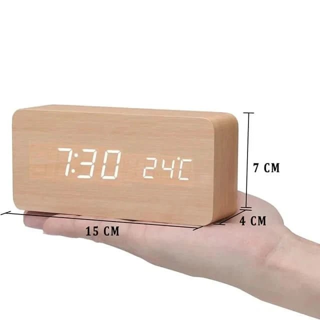 Træeffekt Vækkeur med LED Display 9