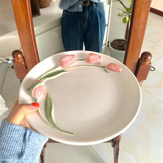 Tulip Tallerken Håndmalet til Festlige Anledninger 3