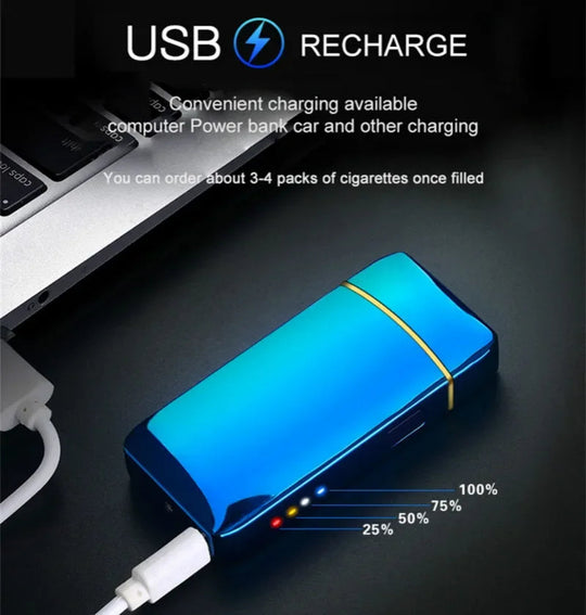 USB Genopladelig Plasma Lighter Vindafvisende 3