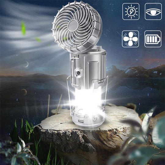 Udendørs LED Lys Ventilator til Camping 0