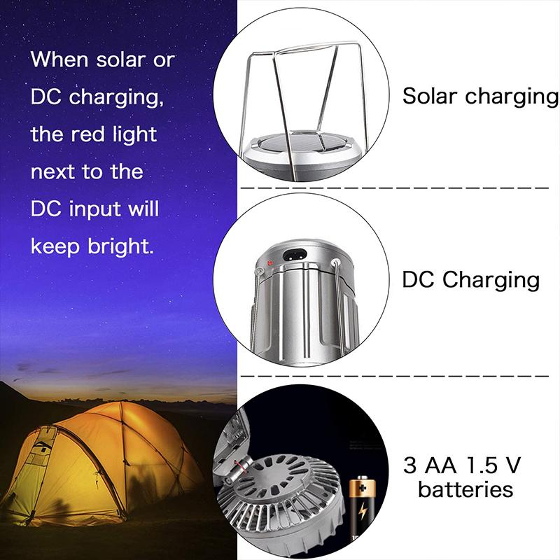 Udendørs LED Lys Ventilator til Camping 2