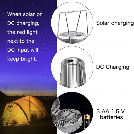 Udendørs LED Lys Ventilator til Camping 2