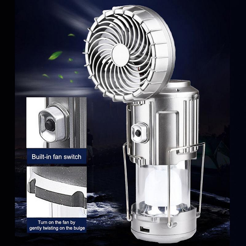 Udendørs LED Lys Ventilator til Camping 4