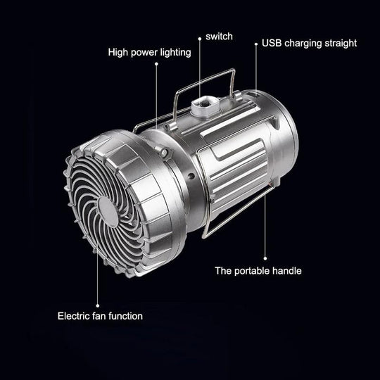 Udendørs LED Lys Ventilator til Camping 7