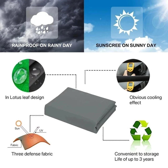 Udendørs Skyggesejl Firkantet og Rektangulært med Buet Design til Terrasse og Have 1