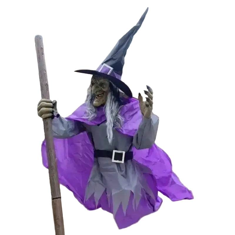 Uhyggelig Flyvende Heks Halloween Dekoration 3