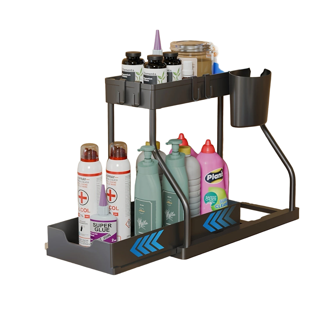 Under-Sink Organizer Med Skydeskuffe Til Køkken Og Badeværelse 0
