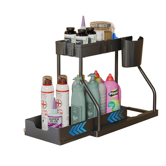 Under-Sink Organizer Med Skydeskuffe Til Køkken Og Badeværelse 0