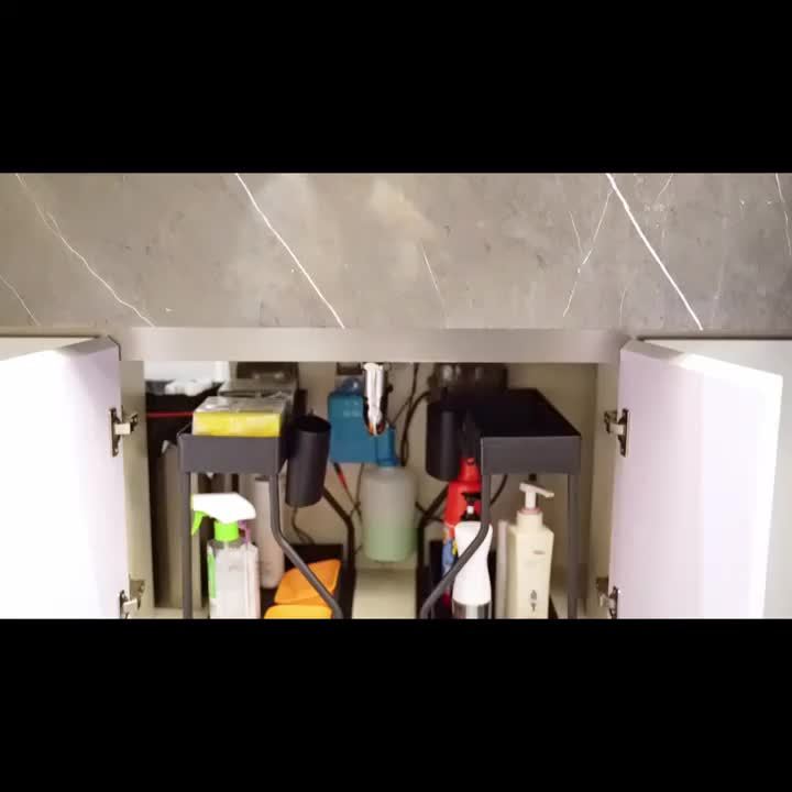 Under-Sink Organizer Med Skydeskuffe Til Køkken Og Badeværelse 8