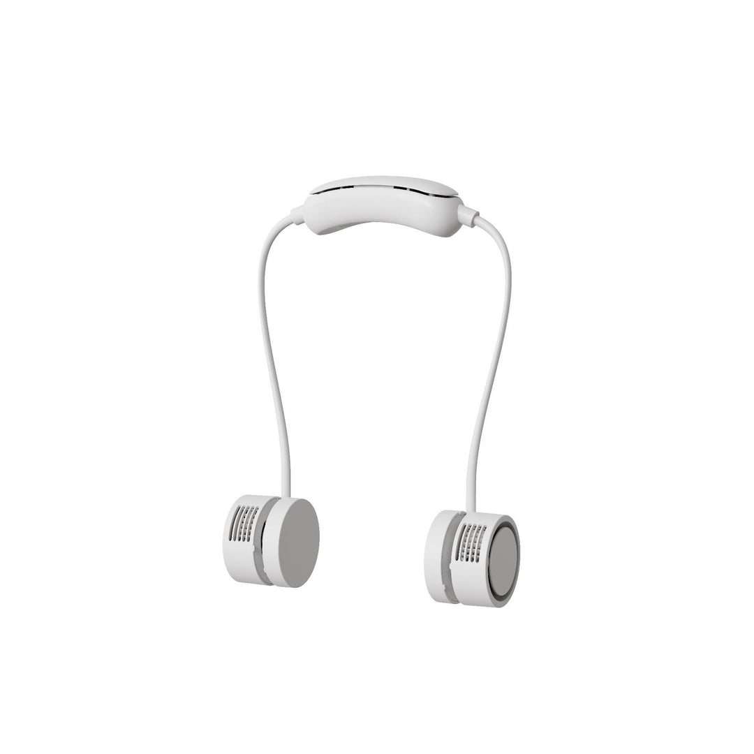 Unisex Bærbar Halsventilator med Dobbelt Blæser og USB-Opladning 0