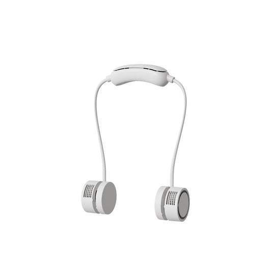 Unisex Bærbar Halsventilator med Dobbelt Blæser og USB-Opladning 0