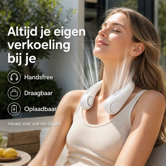 Unisex Bærbar Halsventilator med Justerbare Hastigheder 1