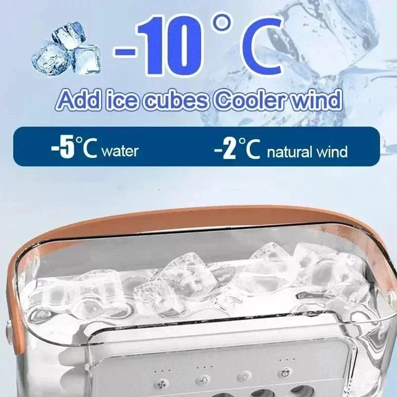 Unisex Bærbar Luftkøler med Ventilator og Luftfugter, 3-i-1 Multifunktionel Design 1